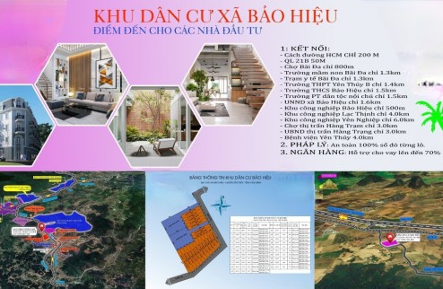 CHỈ 195 TRIỆU SỞ HỮU LÔ ĐẤT THỔ CƯ TẠI  KHU CÔNG NGHIỆP BẢO HIỆU - YÊN THỦY - HÒA BÌNH